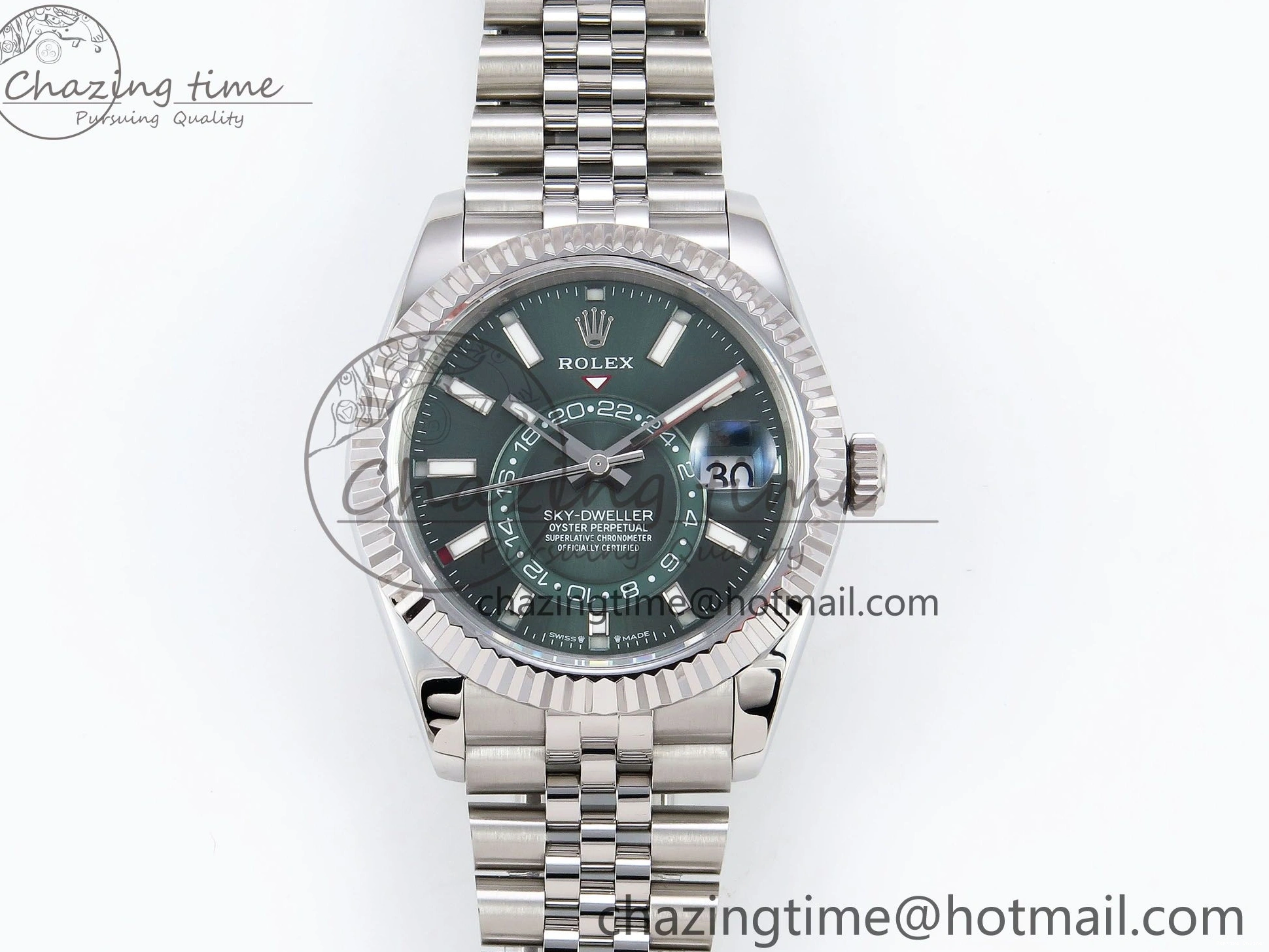 0512 UrbanStyle Sky-Dweller 326934 904L SS ZF 1:1 Best Edition Green Dial on SS Jubilee Bracelet A 1486